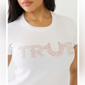 True Religion Studded Crew TR logo tee.  New with tags, size medium.